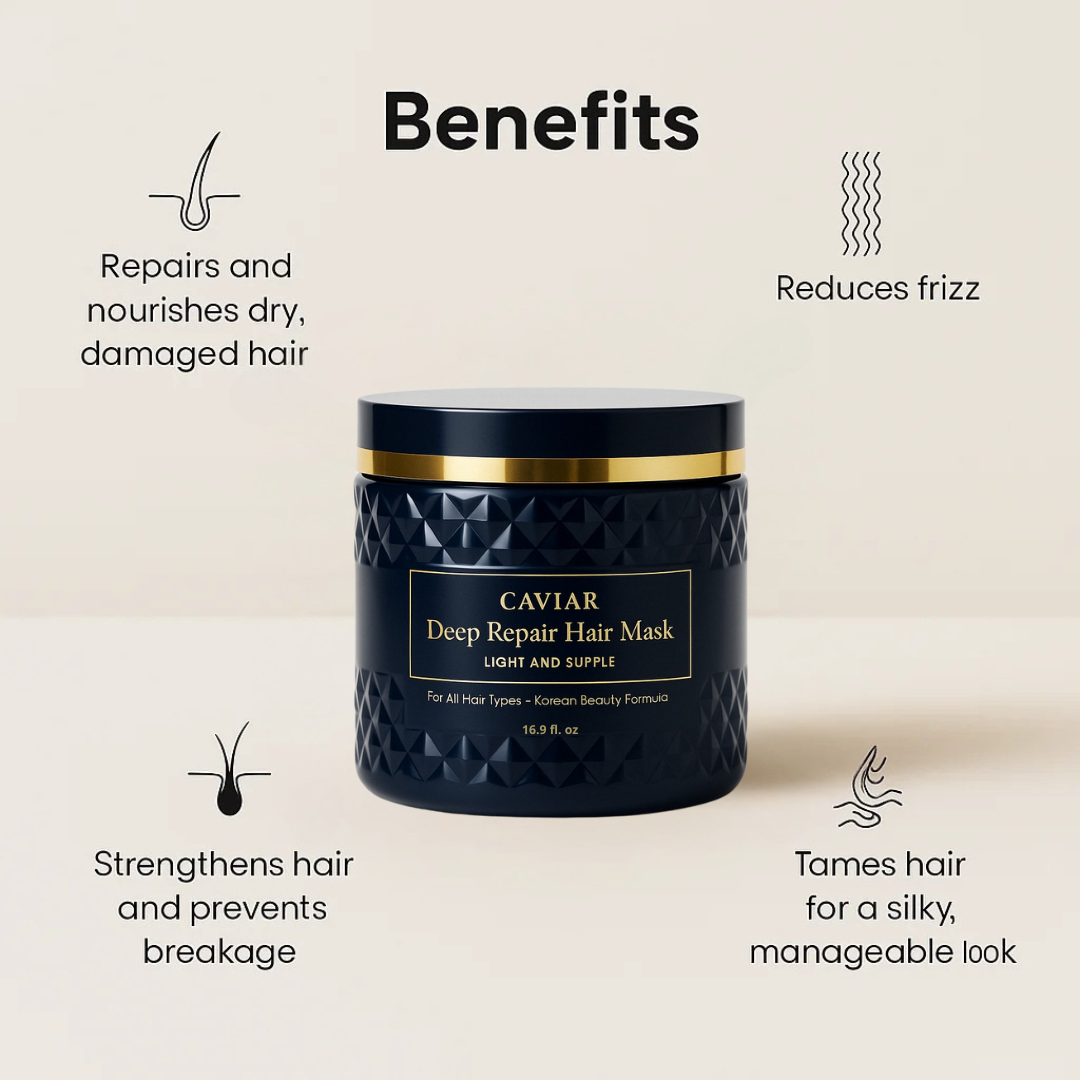 Korean Caviar Hair Mask – Deep Repair (16.9 fl.oz.)