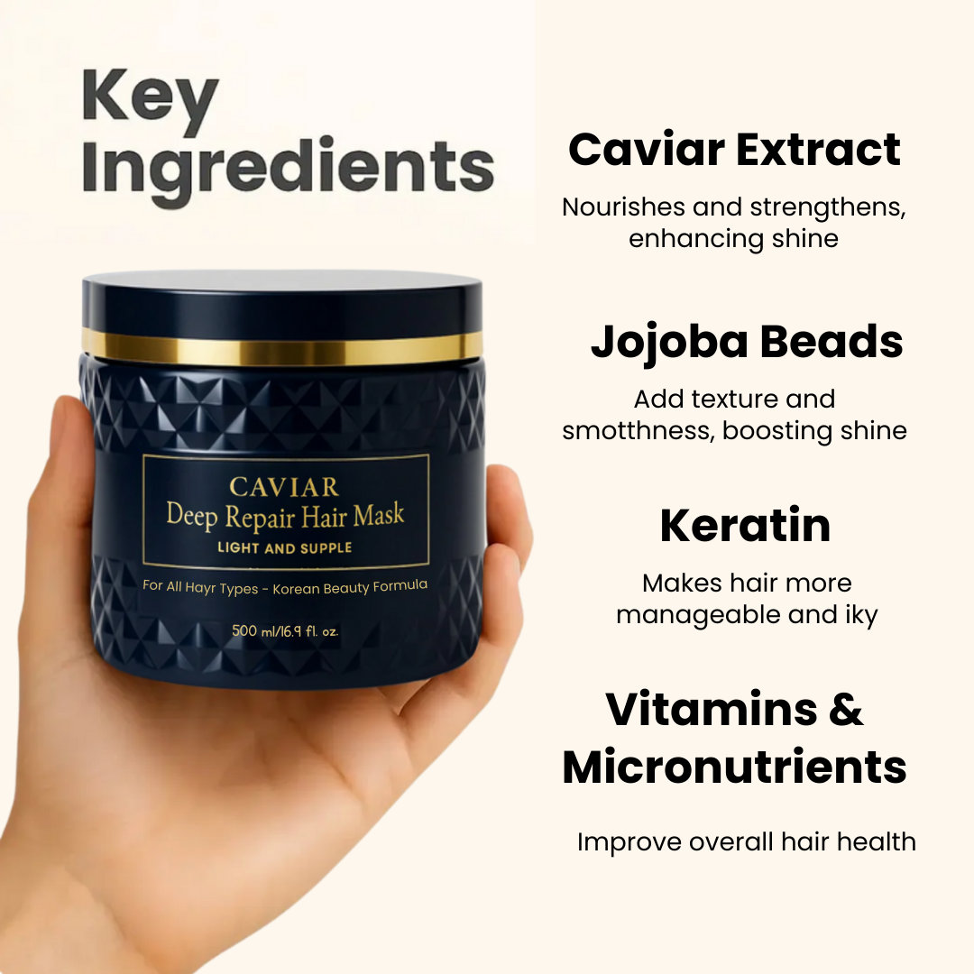 Korean Caviar Hair Mask – Deep Repair (16.9 fl.oz.)