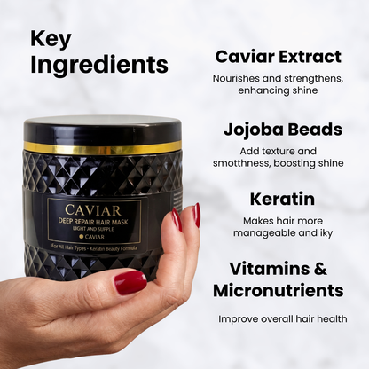 Korean Caviar Hair Mask – Deep Repair (16.9-fl.oz. / 500ml)