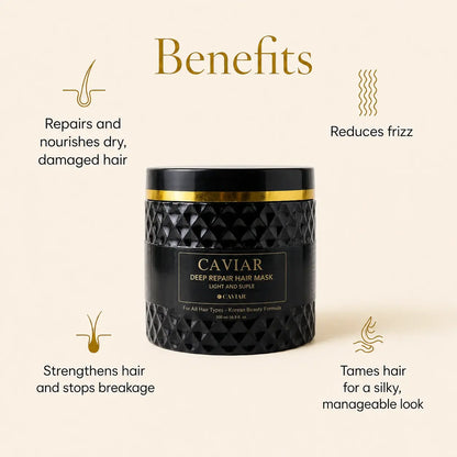 Korean Caviar Hair Mask — 3-Layer Repair