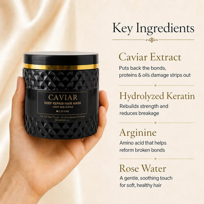 Korean Caviar Hair Mask — 3-Layer Repair